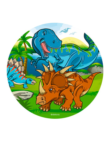 Dinosauří oplatkový disk 20 cm na dort