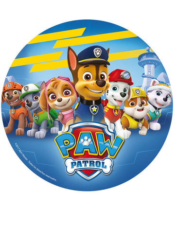 Disque azyme Pat'Patrouille pour enfant bleu avec les personnages de la Paw Patrol