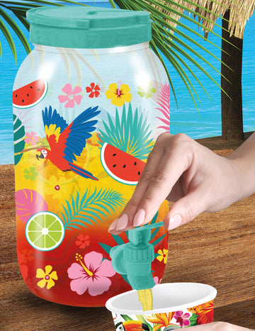 Distributeur de boisson à motifs exotiques 4L