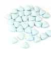 Dragées mini coeur chocolat pour communion bleu clair