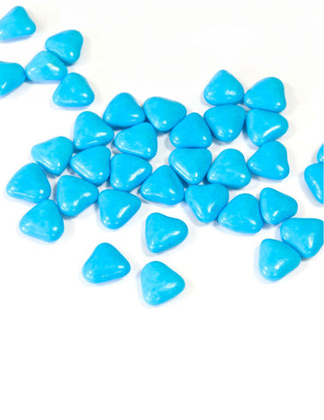 Cukrovinky mini srdíčka z čokolády tyrkysové barvy 250 g na první přijímání 