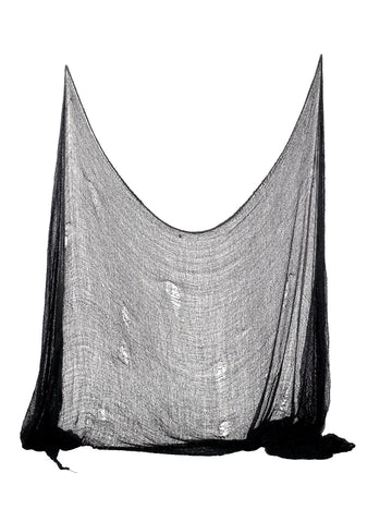 Halloweenská dekorace z černého prostěradla 300 x 75 cm