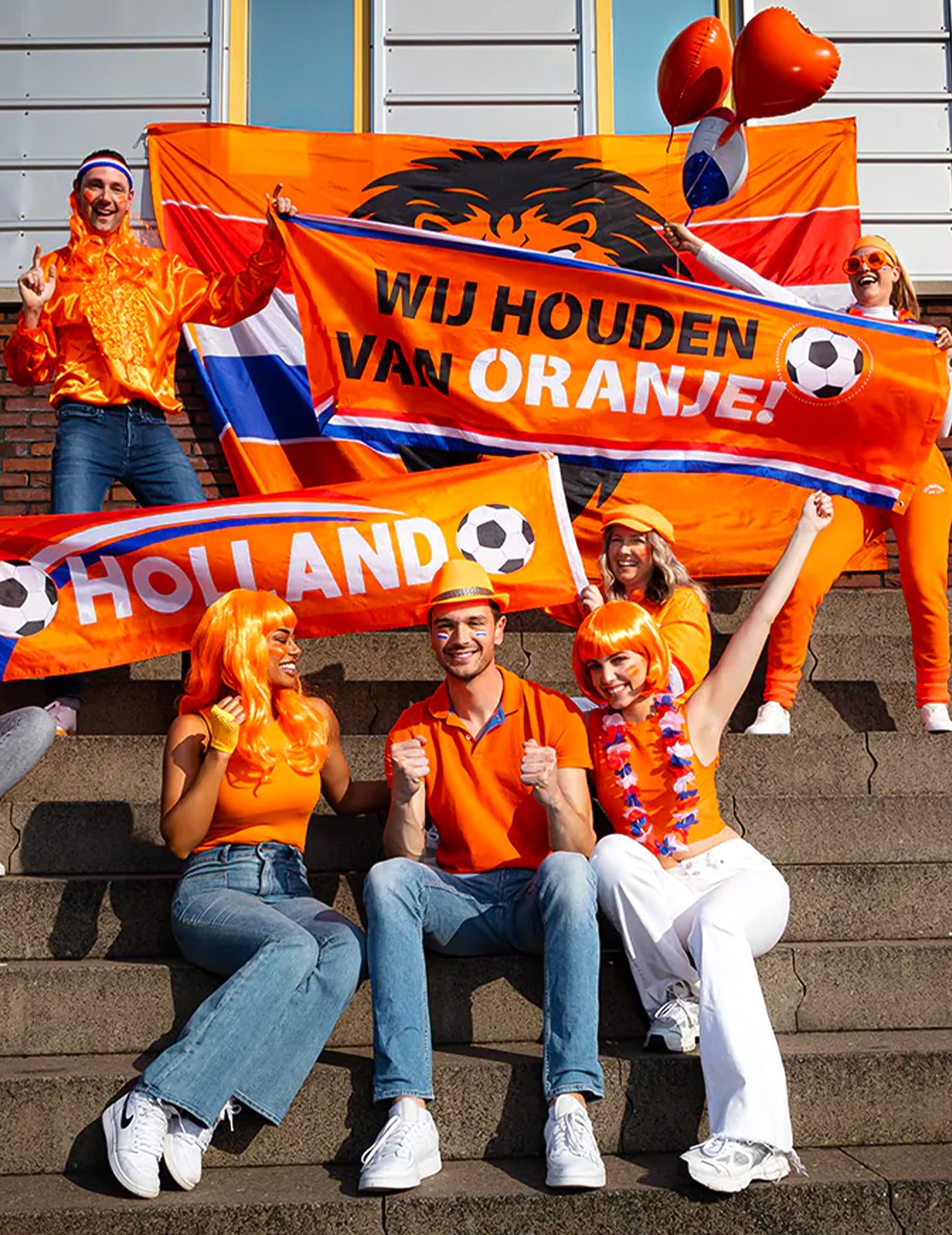 Obří fanouškovská vlajka Nizozemska 200 x 300 cm