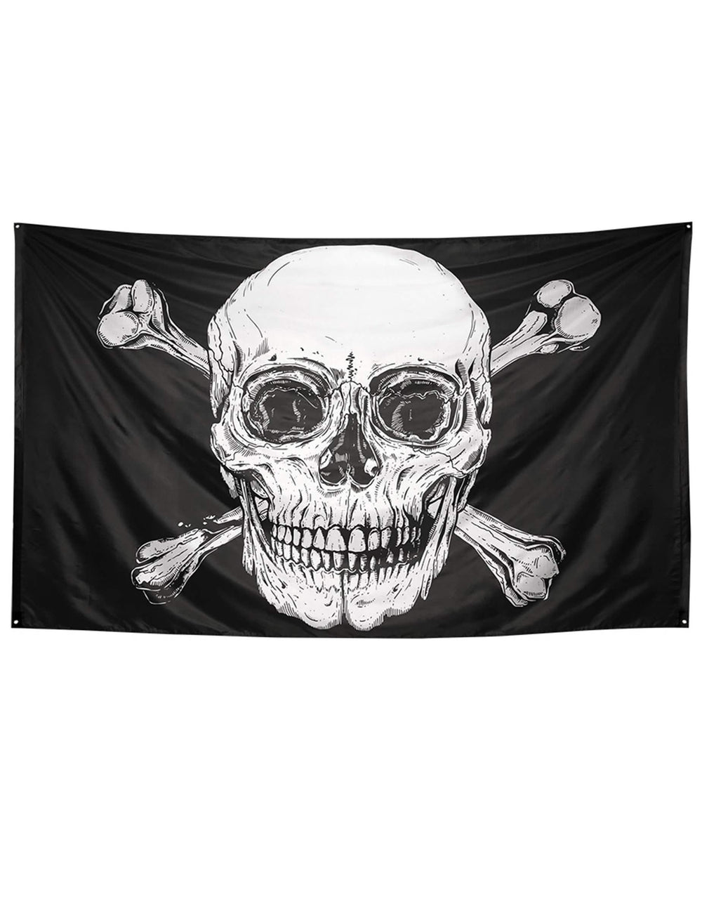 Pirátská vlajka Jolly Roger pro dekoraci černá a bílá