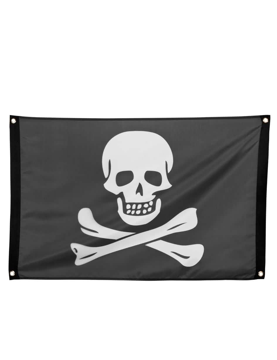 Pirátská vlajka na oslavu černá a bílá s očky