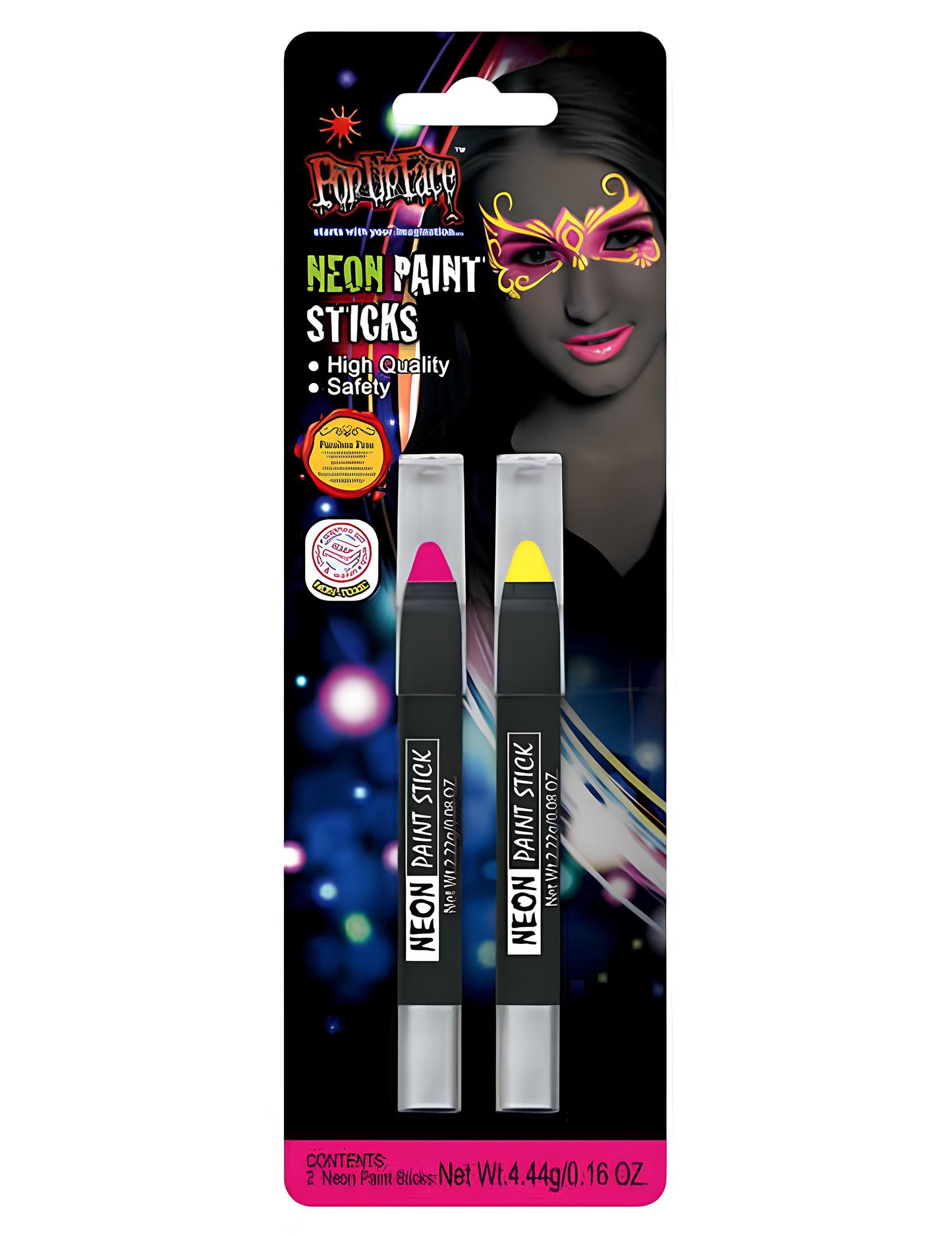 Neonfarbenes Bleistiftduo, Gelb und Pink