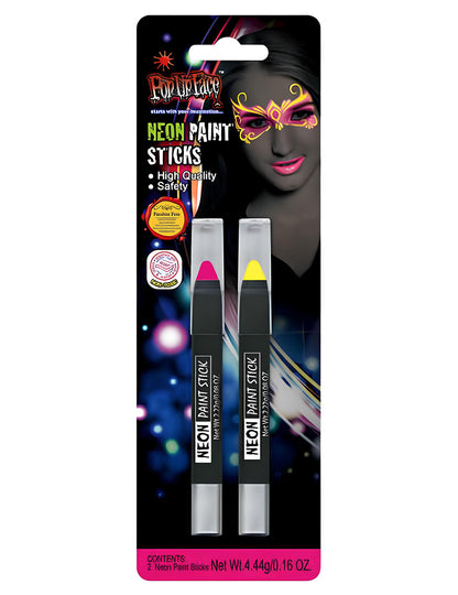 Neonfarbenes Bleistiftduo, Gelb und Pink