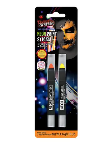 Neonfarbenes Bleistiftduo, Orange und Gelb