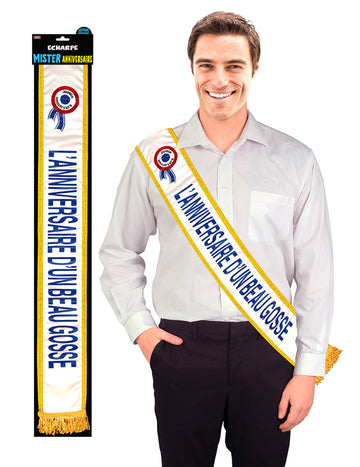 Modrý šátek k narozeninám fešáka