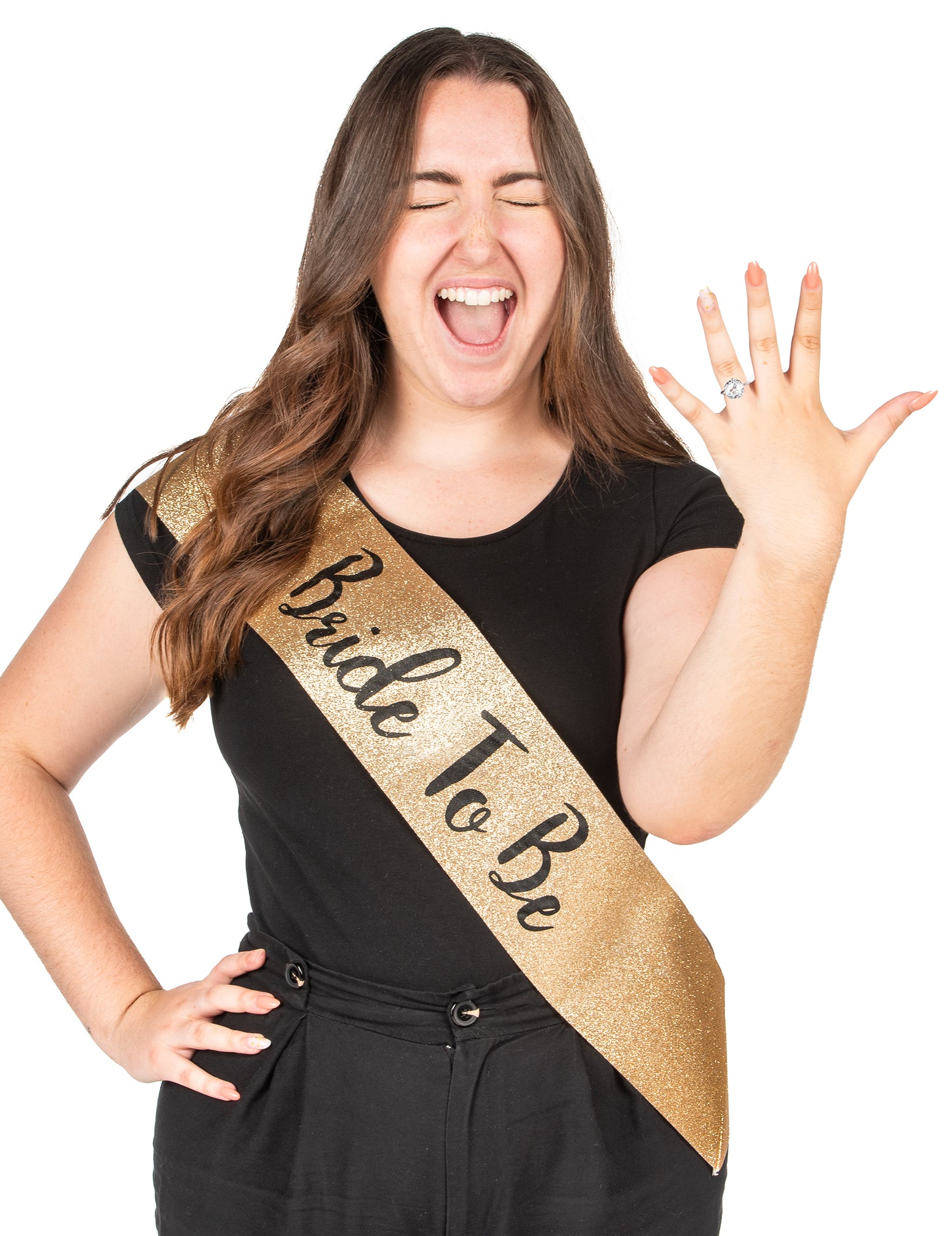 JGA Schärpe Bride to be Accessoire für Damen goldfarben