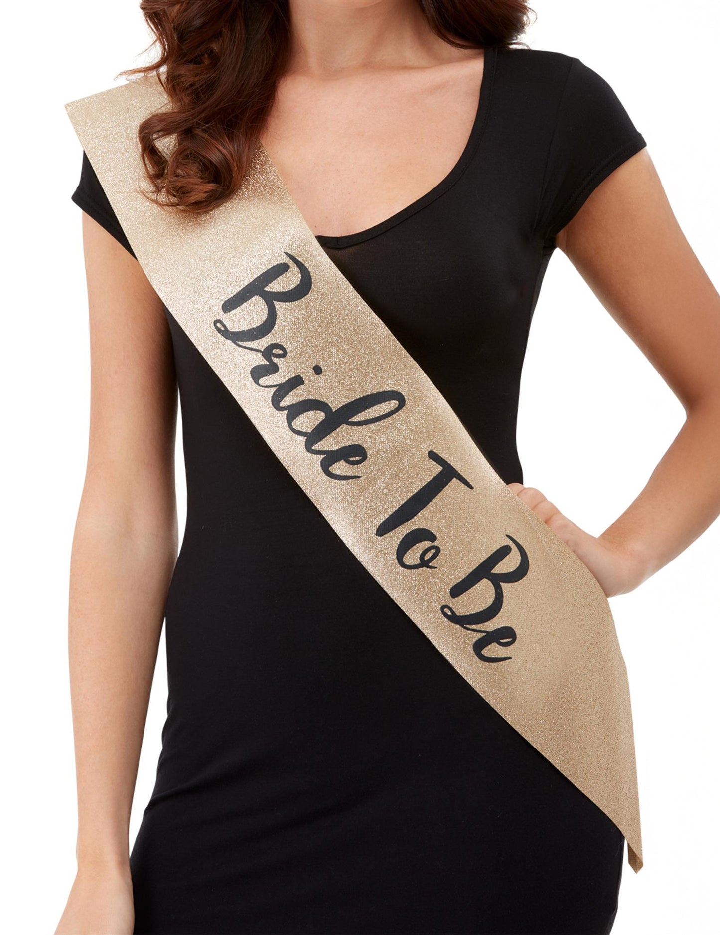 JGA Schärpe Bride to be Accessoire für Damen goldfarben