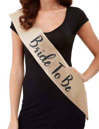 JGA Schärpe Bride to be Accessoire für Damen goldfarben