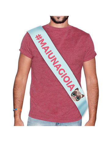 Modrý saténový šátek maiunagioia 168 x 10 cm