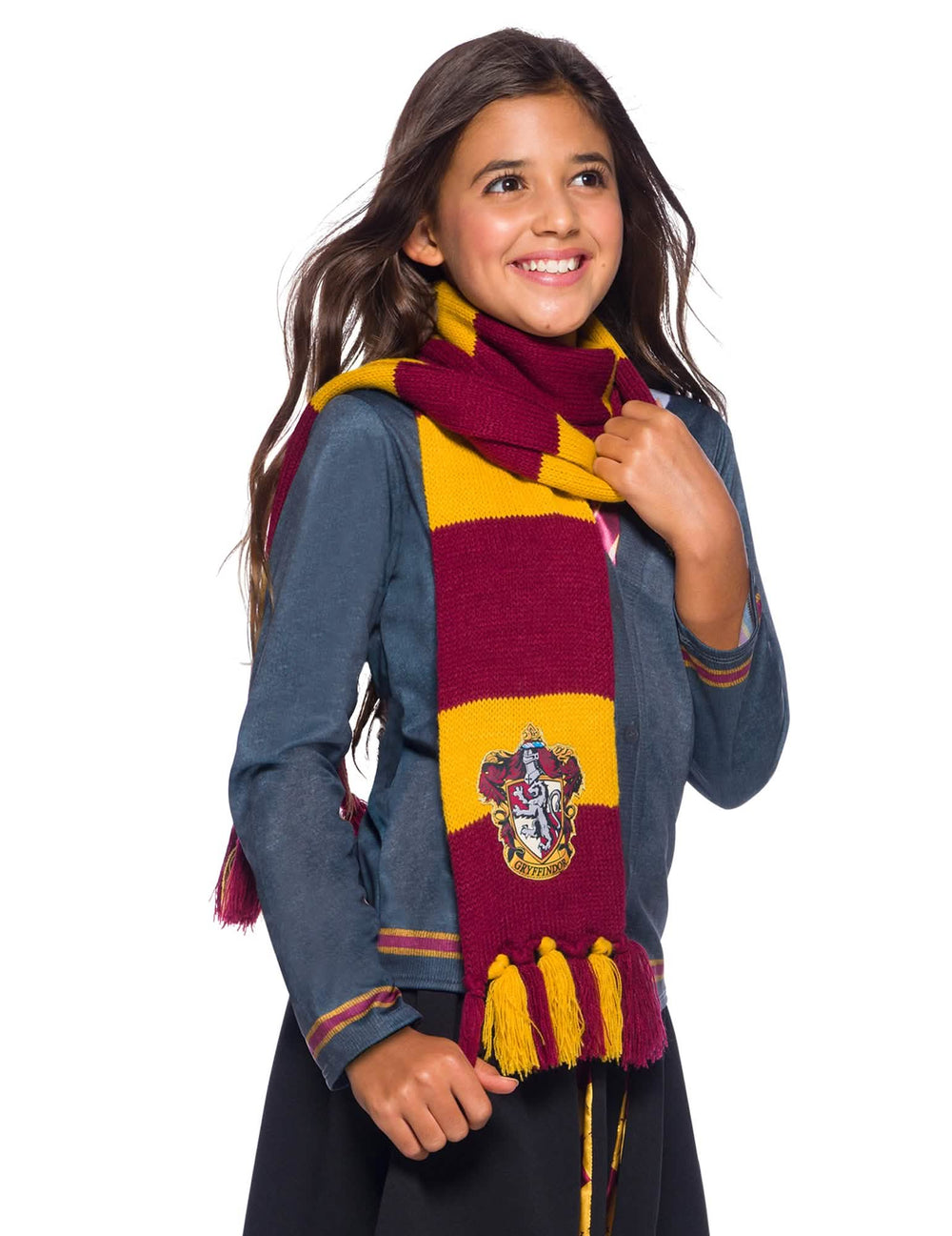 Luxusní šála Gryffindor pro dítě bordó a žlutá s pruhy