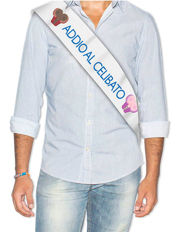 Addio al celibato metalický šátek 168 x 10 cm