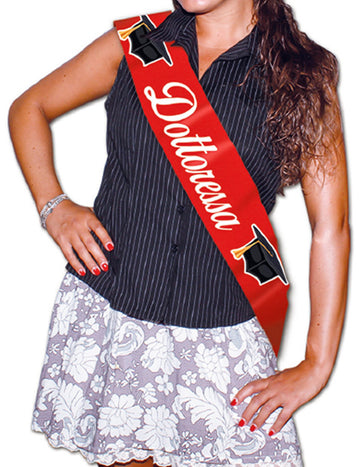 Dottoressa červený metalický šátek 168 x 10 cm