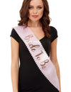 Echarpe Bride to Be EVJF pour adulte rose avec lettrage or rose brillant