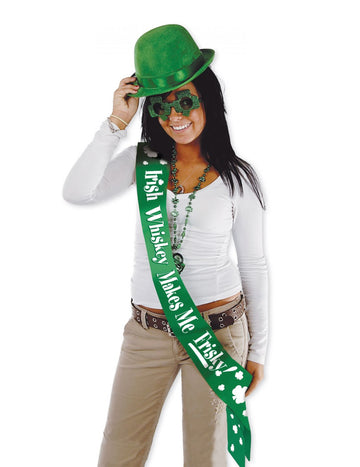 Vtipná saténová šála na Den svatého Patrika