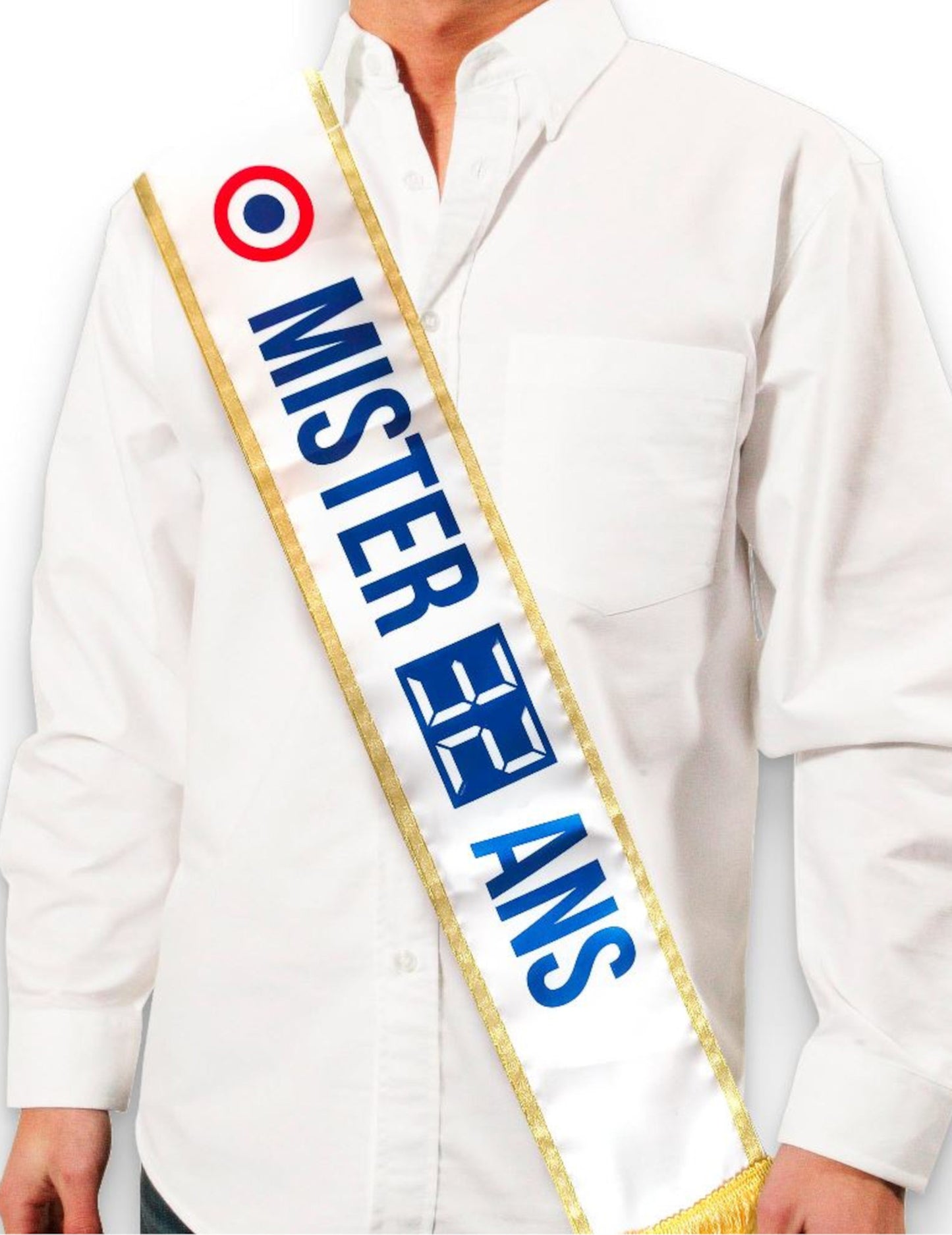 Tříbarevná narozeninová šerpa s diplomem a plstí