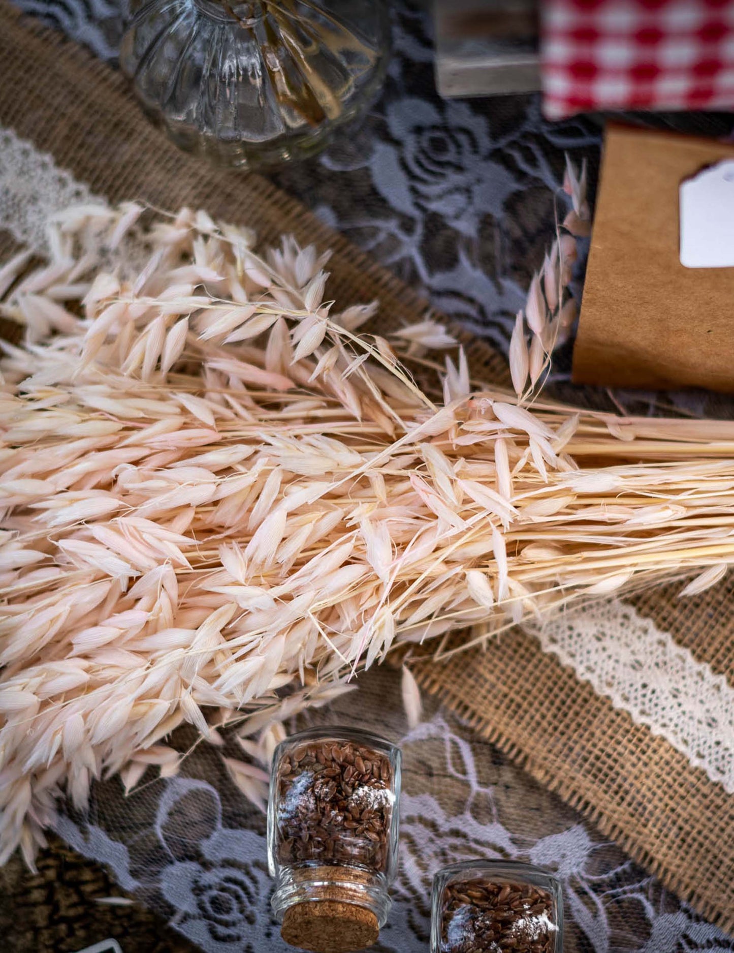 Přírodní sušený ovesný klas 100g 73 cm venkovskou atmosféru