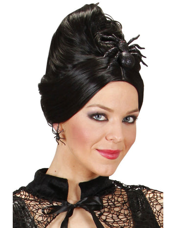 Halloween Třpytivý pavoučí klip 10 cm