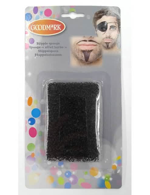 Houbička na líčidla na vousy pro dospělého černá porézní