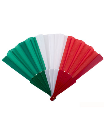 Eventail Italie pour supporter vert blanc rouge