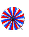 Rosace éventail en papier tricolore bleu blanc rouge
