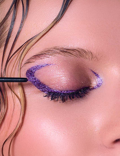 Fialový třpytivý eyeliner - Si si la paillette™
