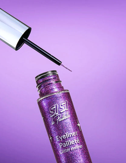 Fialový třpytivý eyeliner - Si si la paillette™
