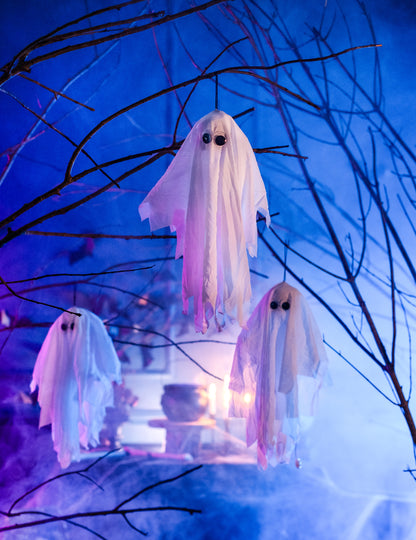 Animovaný a hudební visící třesoucí se duch 48 cm