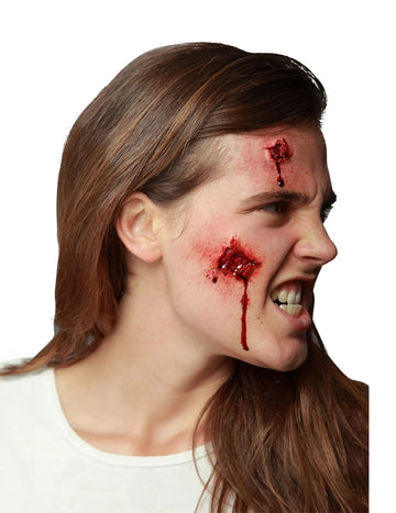 Falešné otevřené zranění pro dospělé, krvavě červené