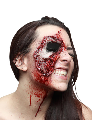 Falešné zranění natržené kůže obličeje pro dospělé Halloween