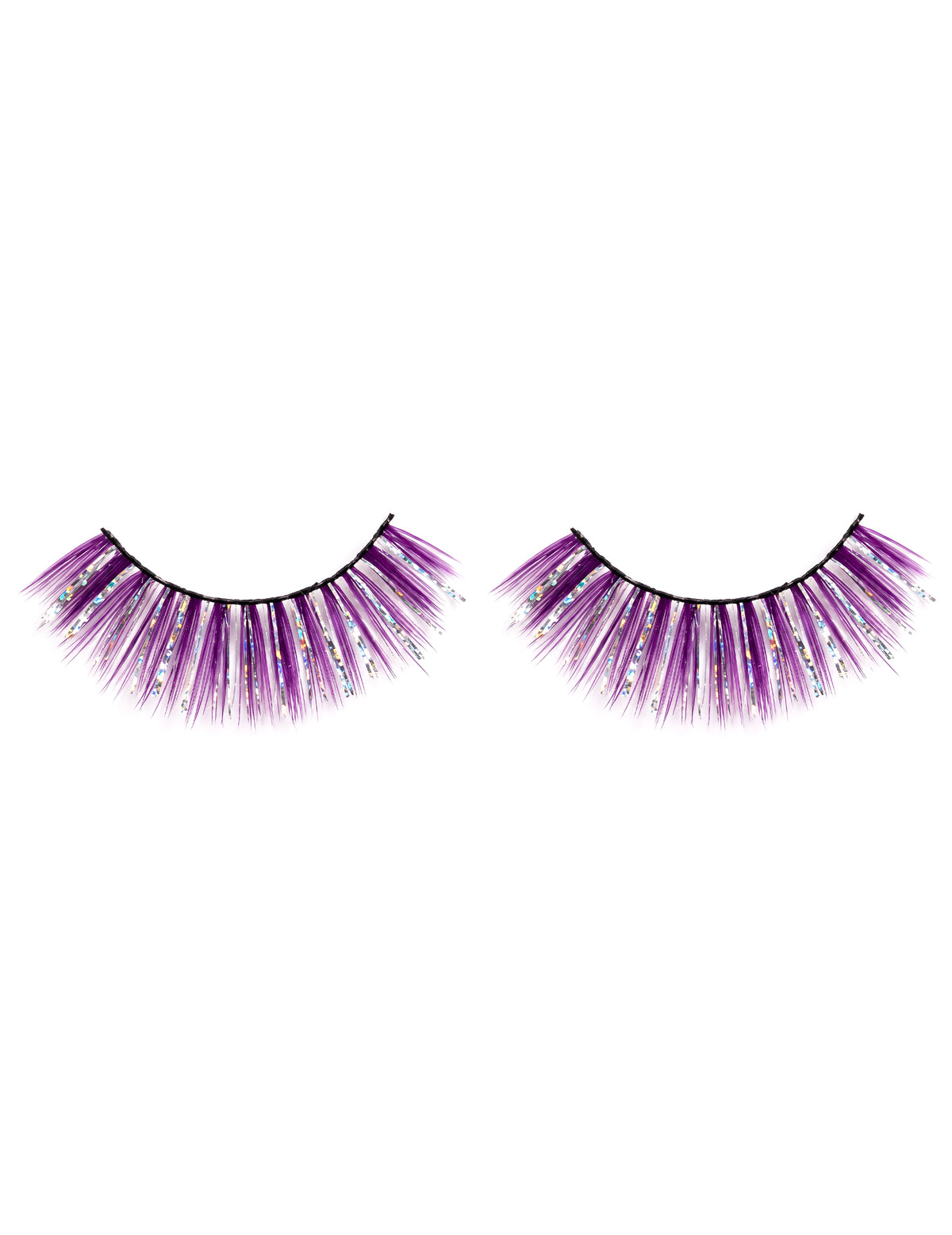Faux cils brillants violets adulte