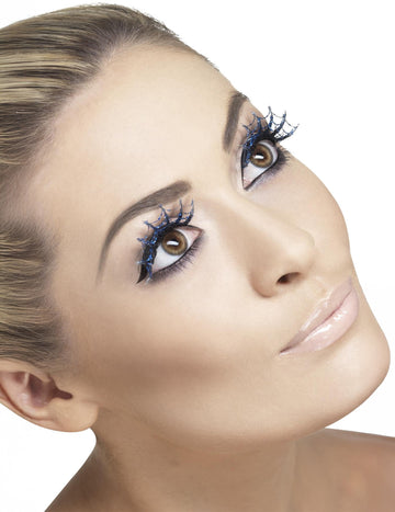 Dlouhé umělé řasy modrá pavučina pro dospělé