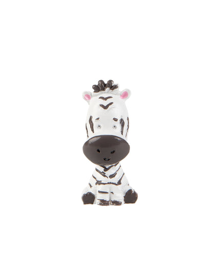 Figurine en résine zèbre décoratif safari blanc et noir