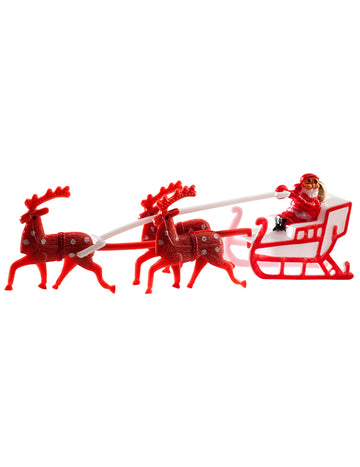Santa Claus se saněmi - dekorace na dort 14 cm