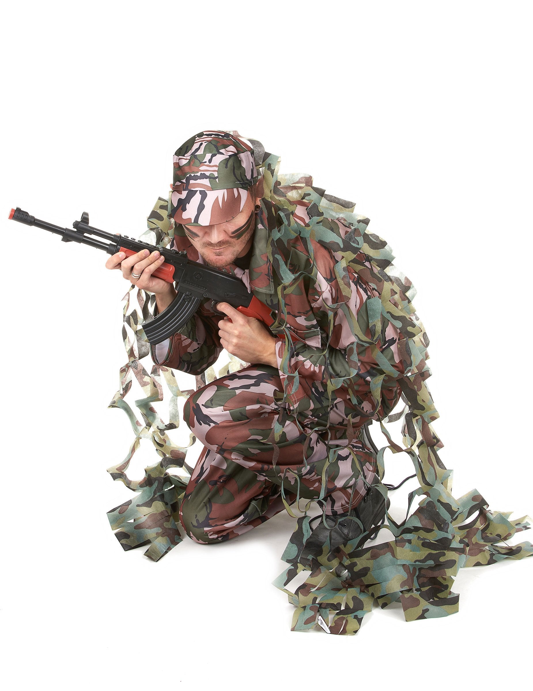 Mise en situation du filet camouflage pour décoration