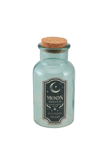 Fiole en verre verte Moon water 13,5 cm