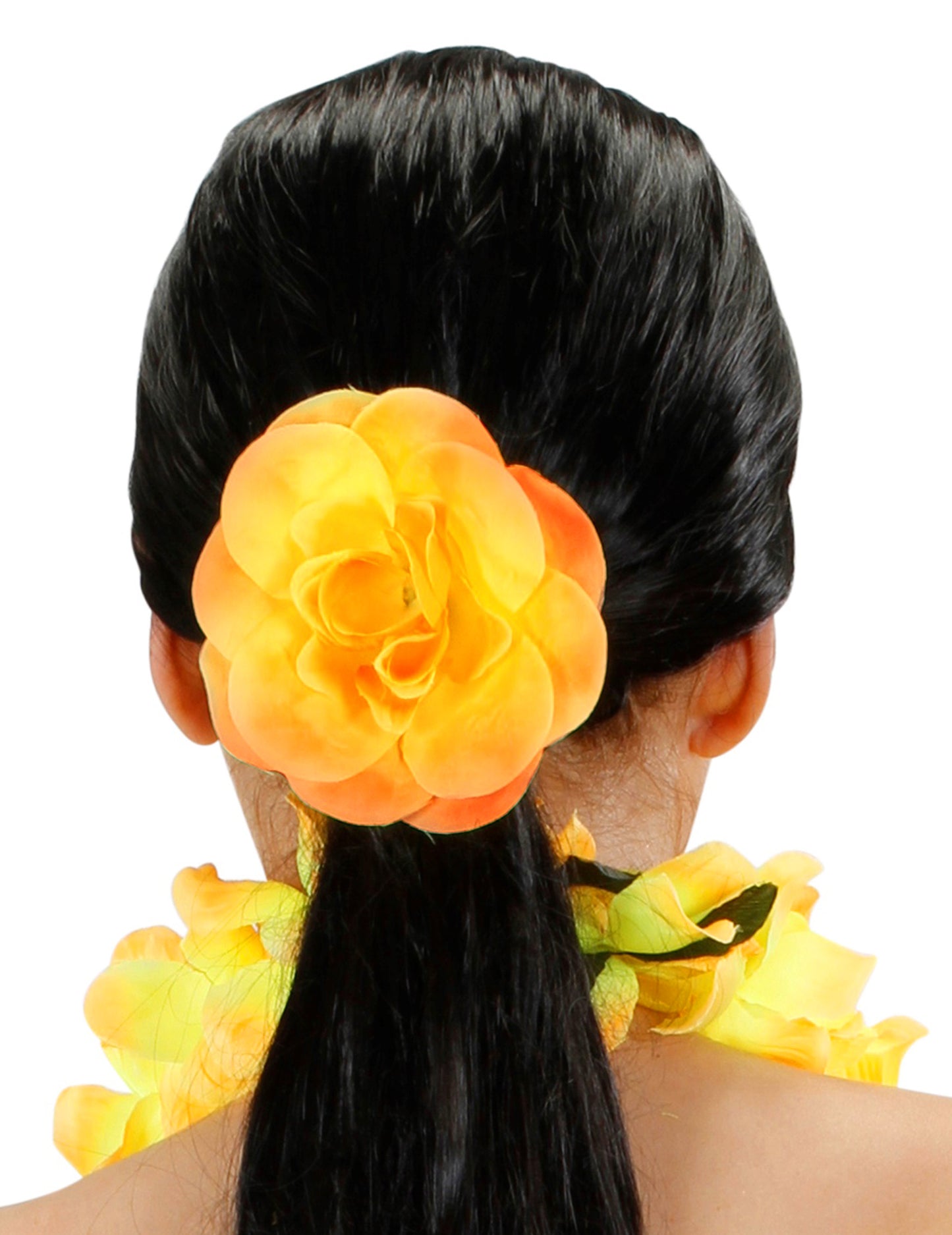 Fleur jaune avec élastique pour cheveux