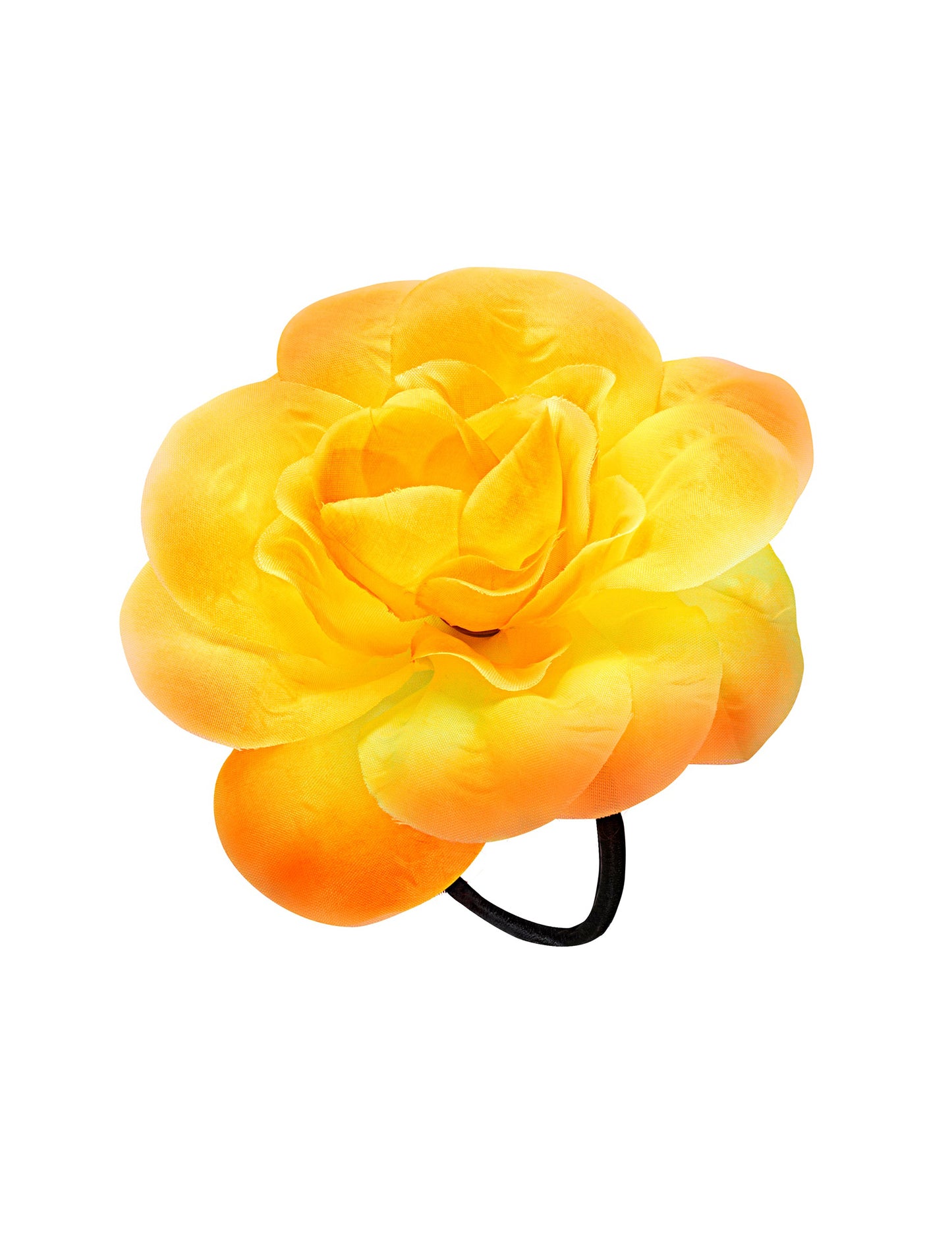 Fleur jaune avec élastique pour cheveux
