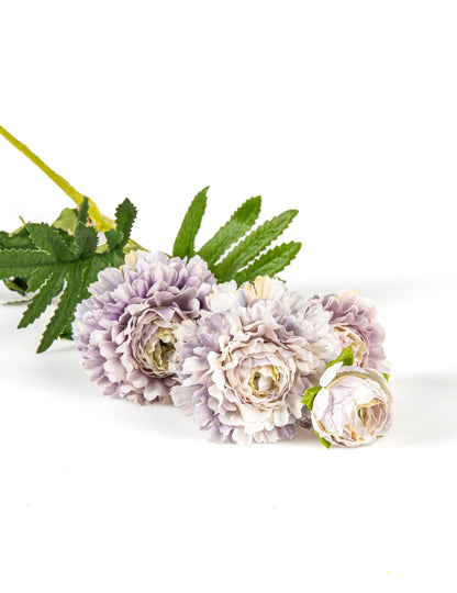 Umělé květy cínie šeříku na stonku 61 cm venkovská výzdoba