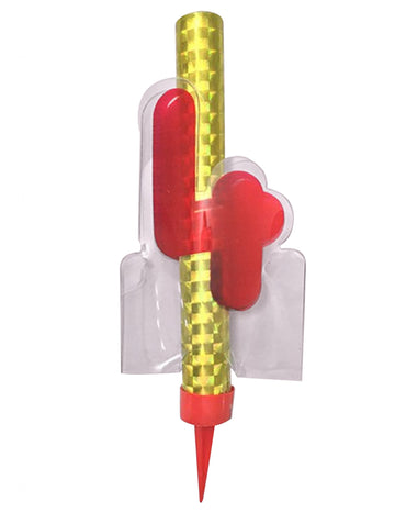 Svítící fontána číslo 4 červená 12 cm k narozeninám