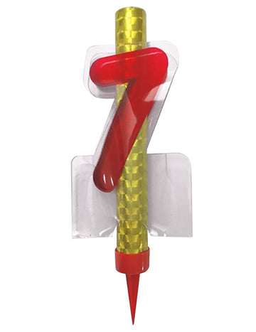 Svítící fontána číslo 7 červená 12 cm k narozeninám