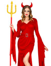 Fourche de diable pour adulte rouge et or