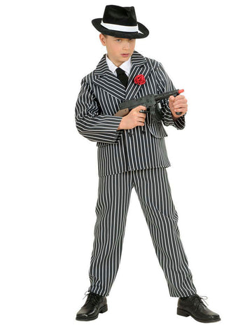 Černobílý gangsterský kostým pro chlapce