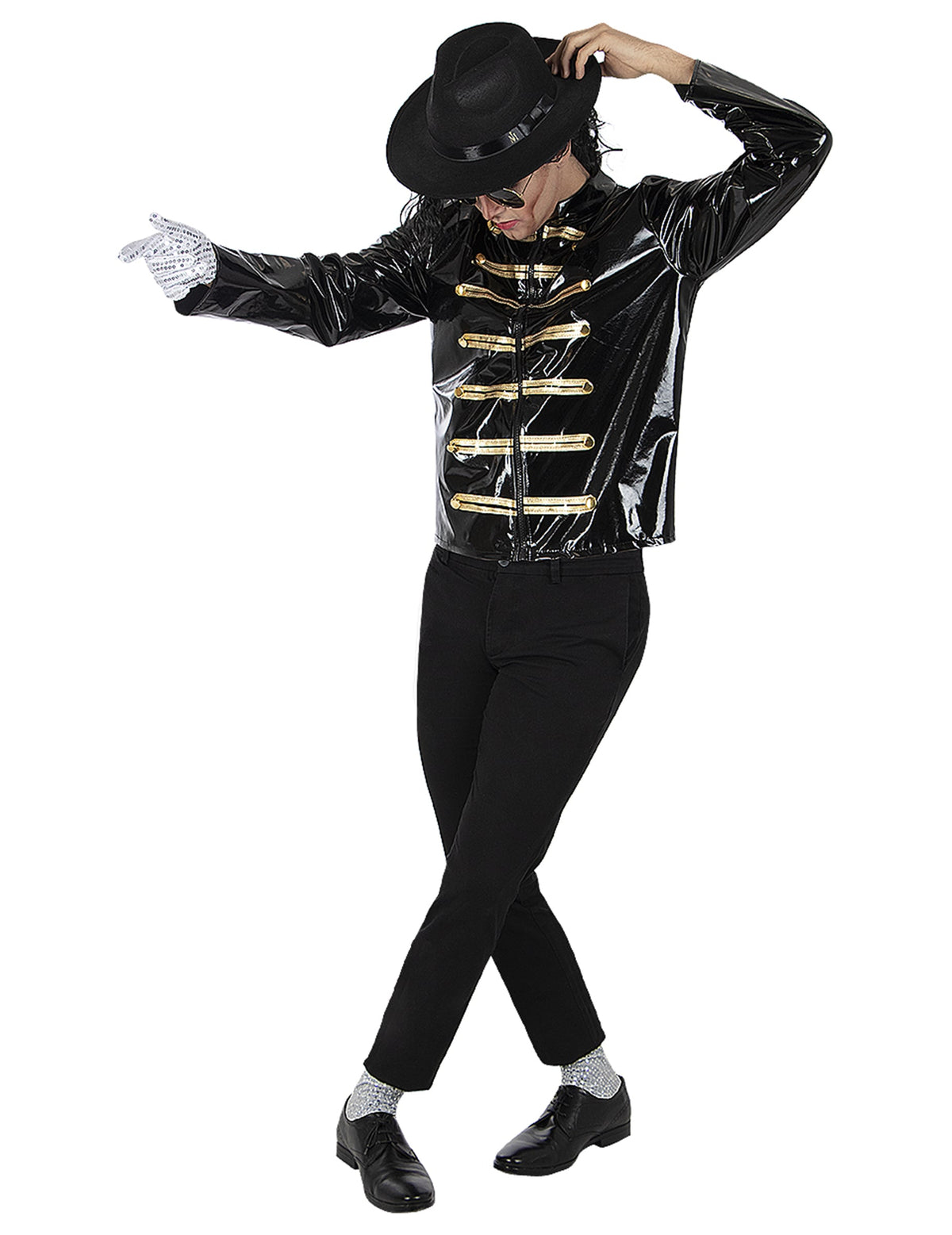 Mise en situation du gant et chaussettes de Michael Jackson