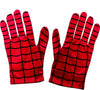 Gants Spider-Man™ pour adulte rouges avec motif toile d'araignée noire