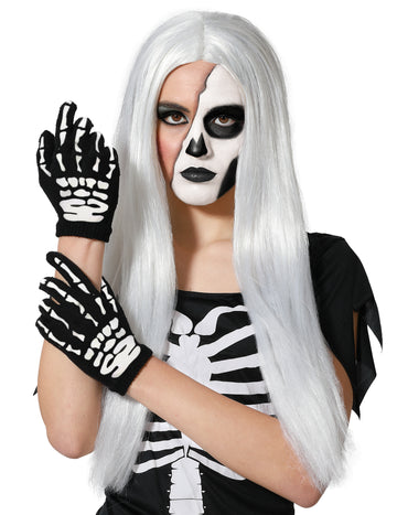 Krátké rukavice pro dospělé Skeleton