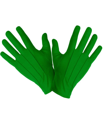 Zelené krátké rukavice pro dospělé